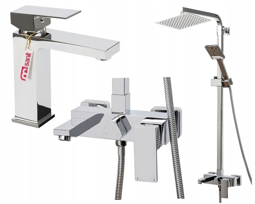 ELITE deszczownica bateria wannowa kran umywalkowa