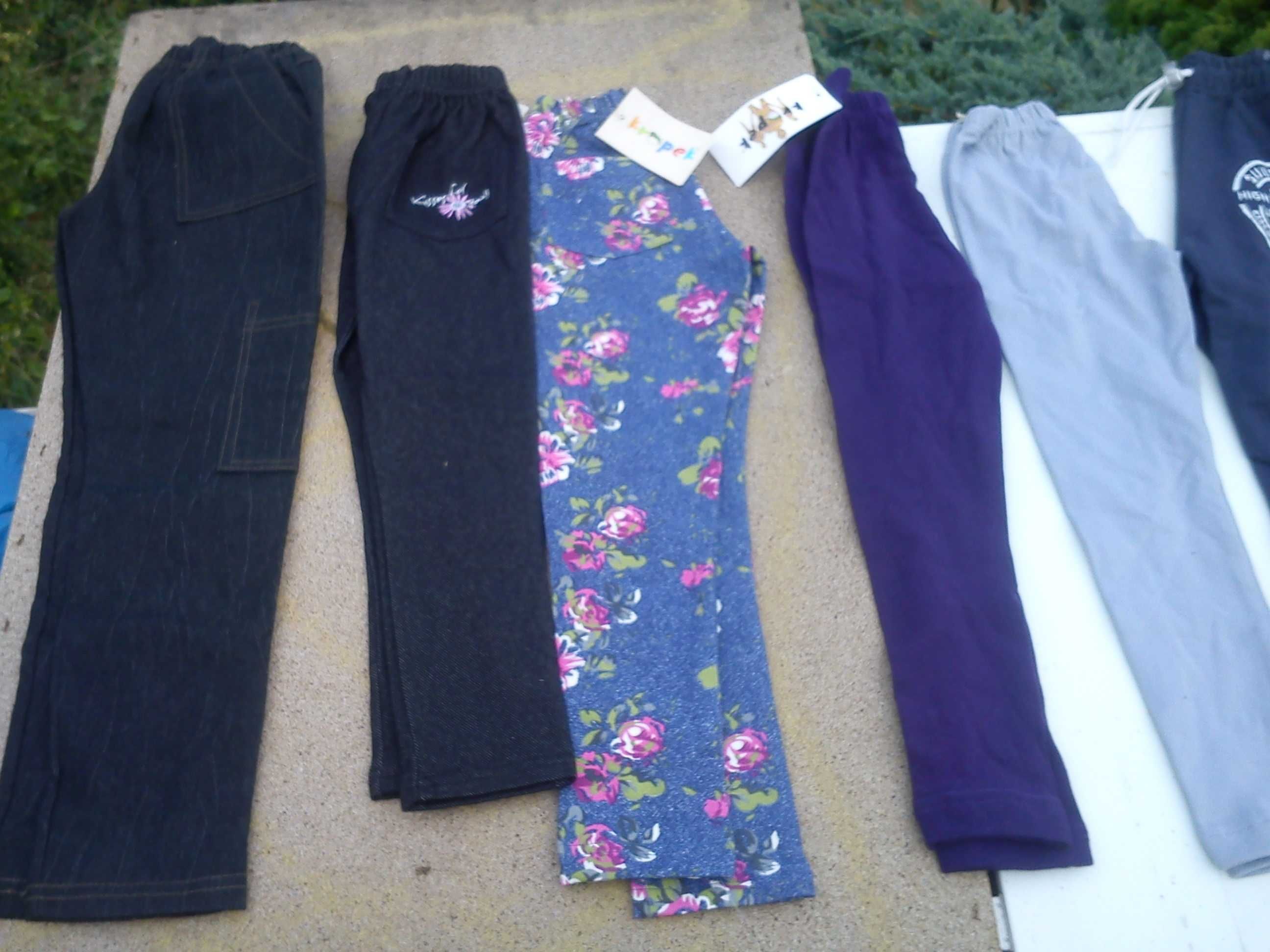 Legginsy, ubrania, spodnie dresowe, getry 116 bawełna