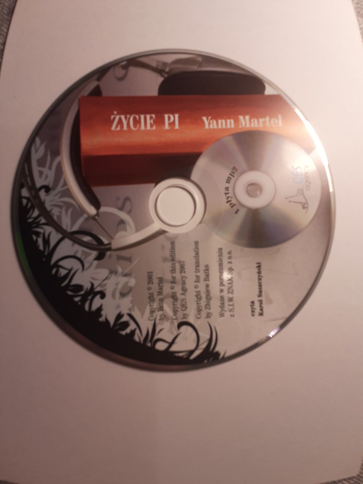 Yann Martel Žycie PI (mp3) (płyta bez pudełka)