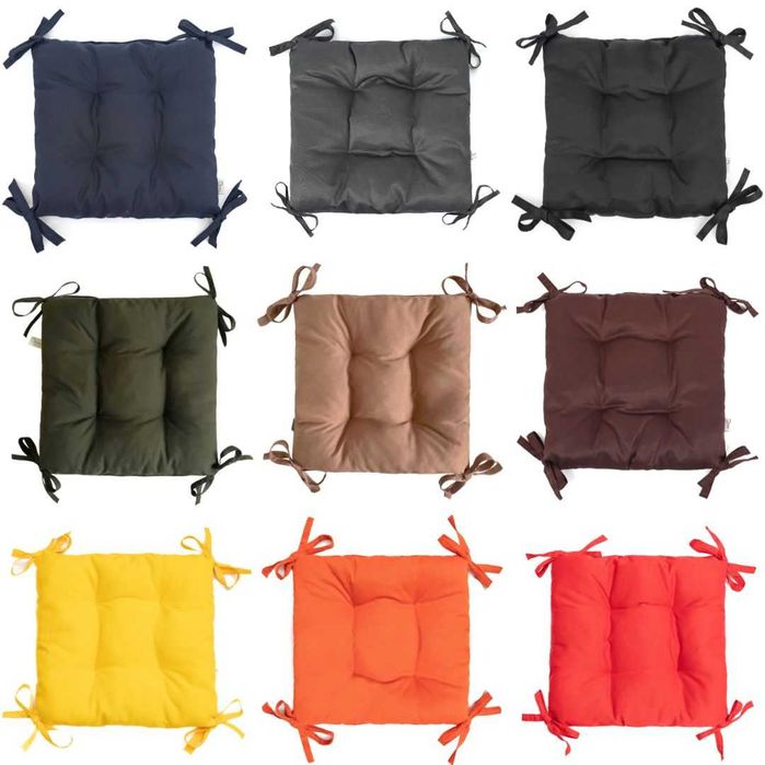 Подушки накидки на стулья кресла табуретки 30х30х8, 35х35х8, 40х40х8