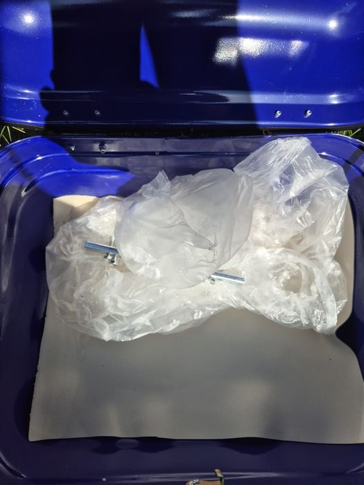 Багажник мото (кофра) DELTA залізна 

синя