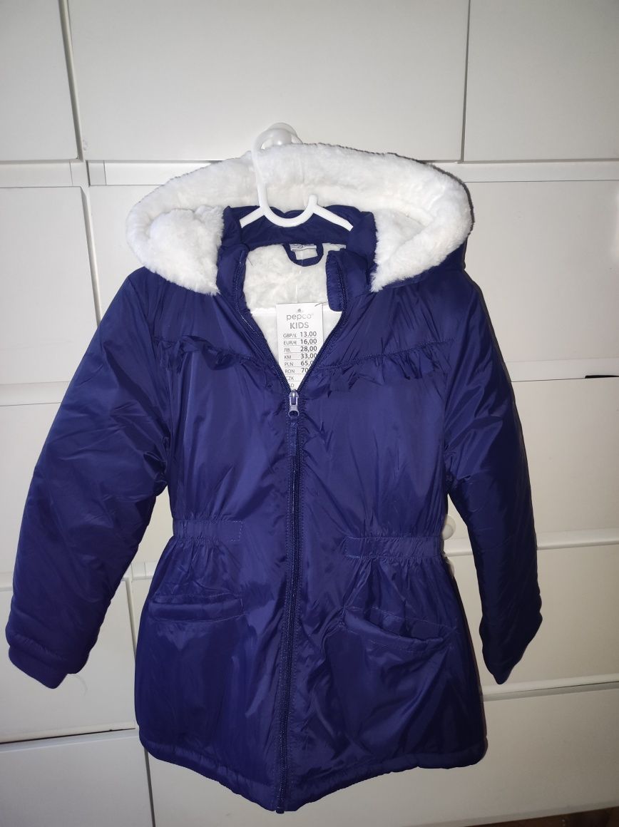 Nowa ciepła kurtka zimowa parka r. 128 Pepco