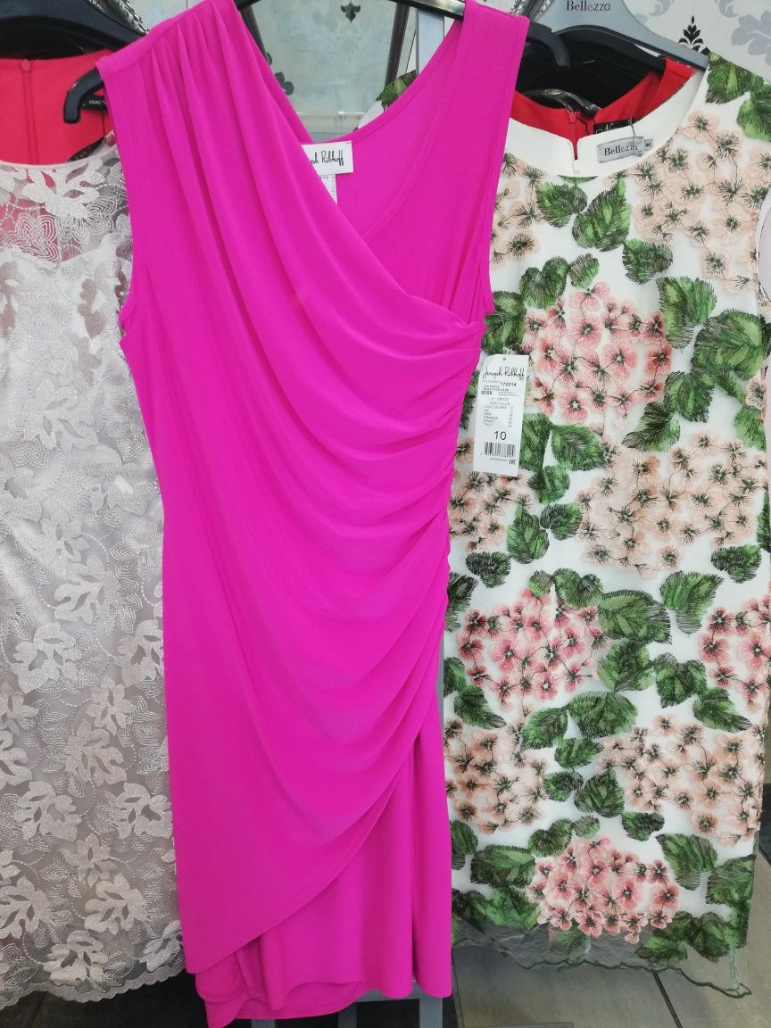 Joseph Ribkoff sukienka w kolorze fuksji 38