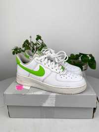 białe zielone buty nike air force 1 low niskie af1 r. 38,5 n147