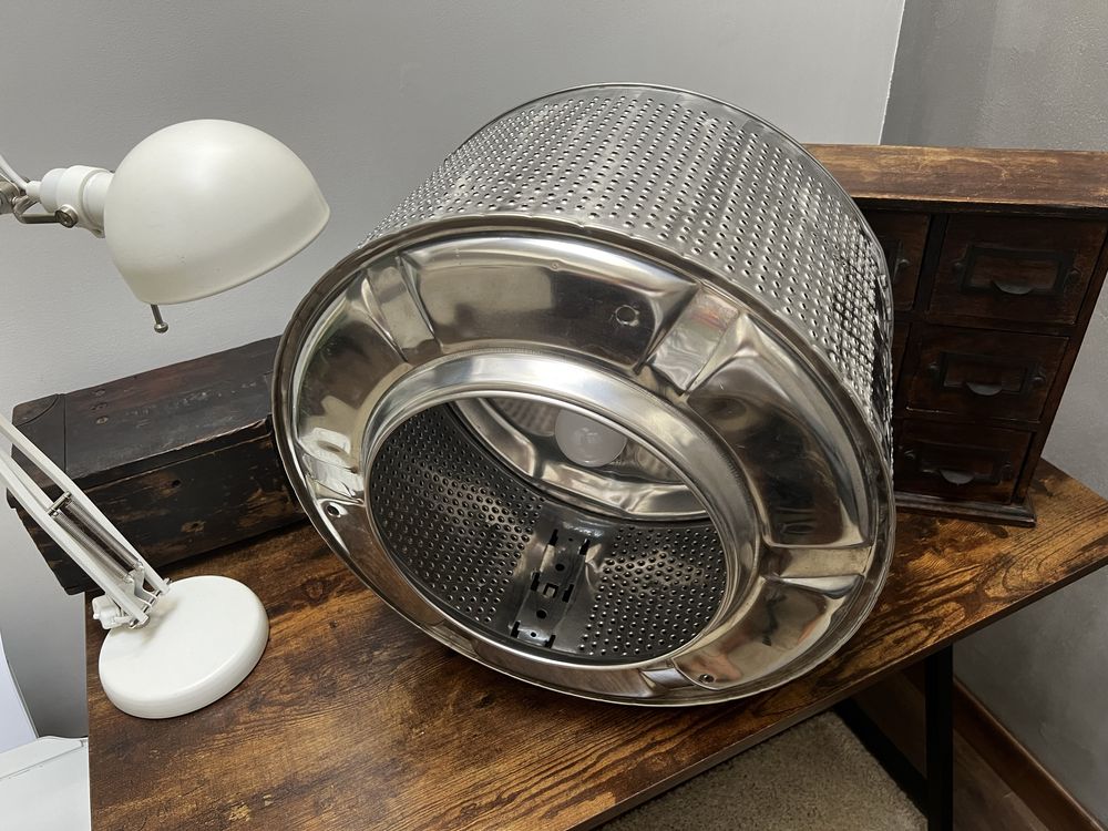 Lampa z bebna od pralki - LOFT