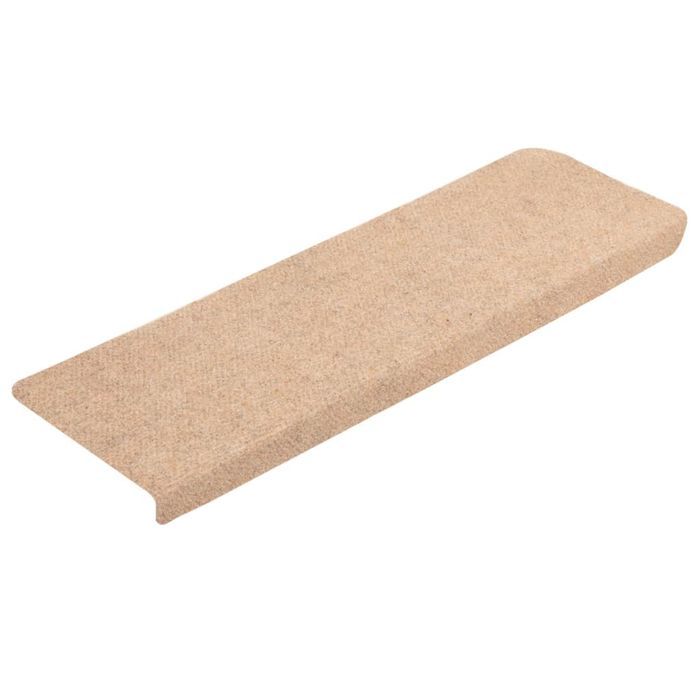 vidaXL Nakładki na schody, 10 szt., kremowe , 65x21x4 cm