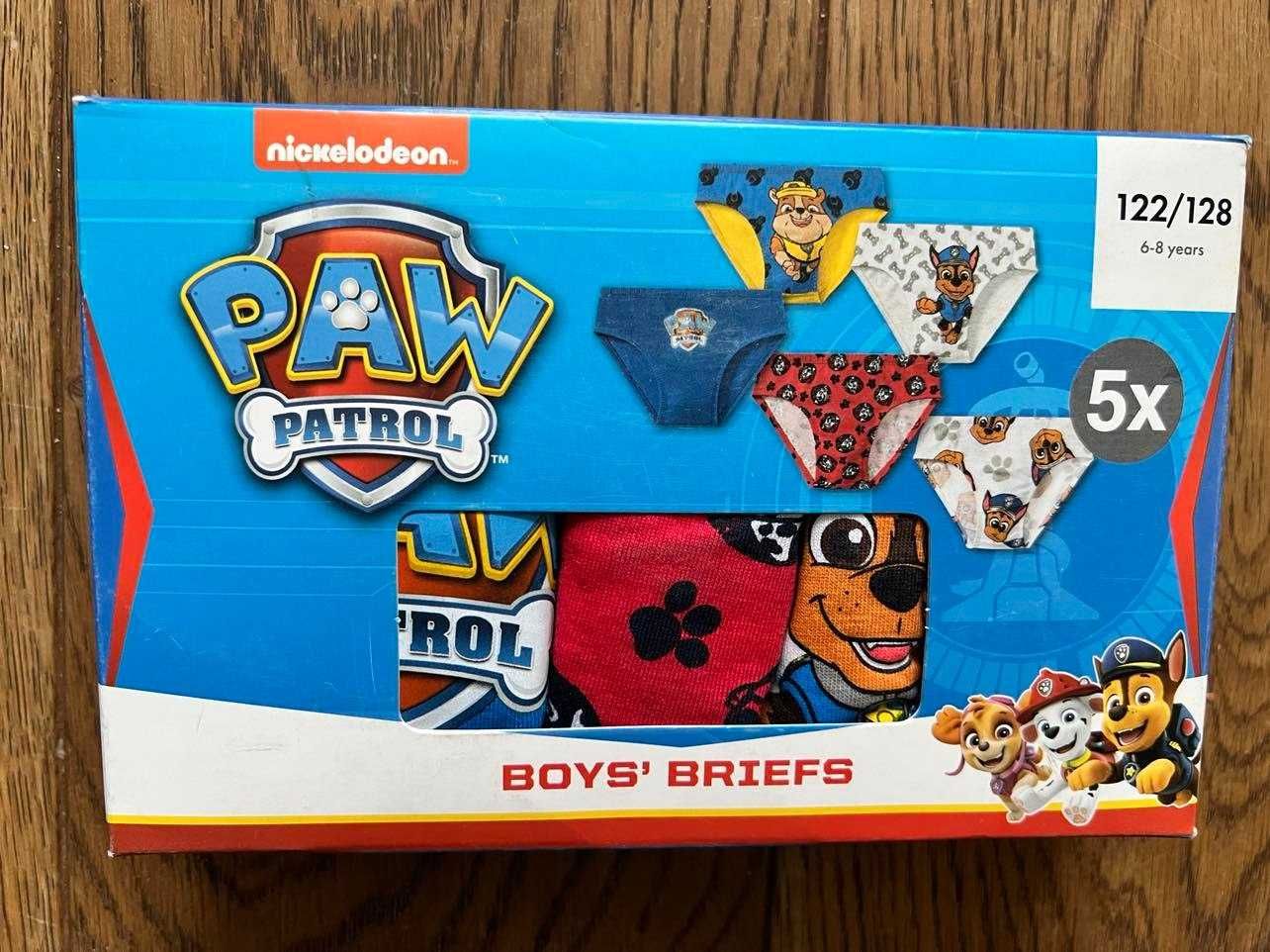 Sprzedam 5 par majtek chłopięcych Paw Patrol w rozmiarze 122/128