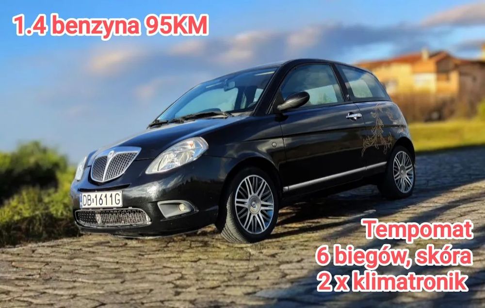 Lancia Ypsilon 1.4 95KM Zadbany, klimatronik, tempomat, skóry.