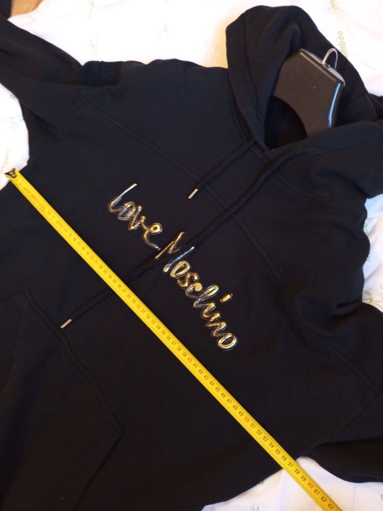 Moschino oryginalne bluzy z kapturem męskie jak nowe