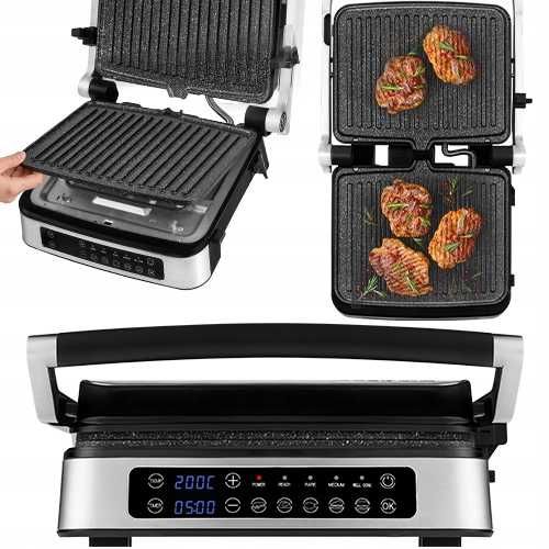 2100W! Гарантія! Электрогриль Zeegma GRILL CHEF Silver