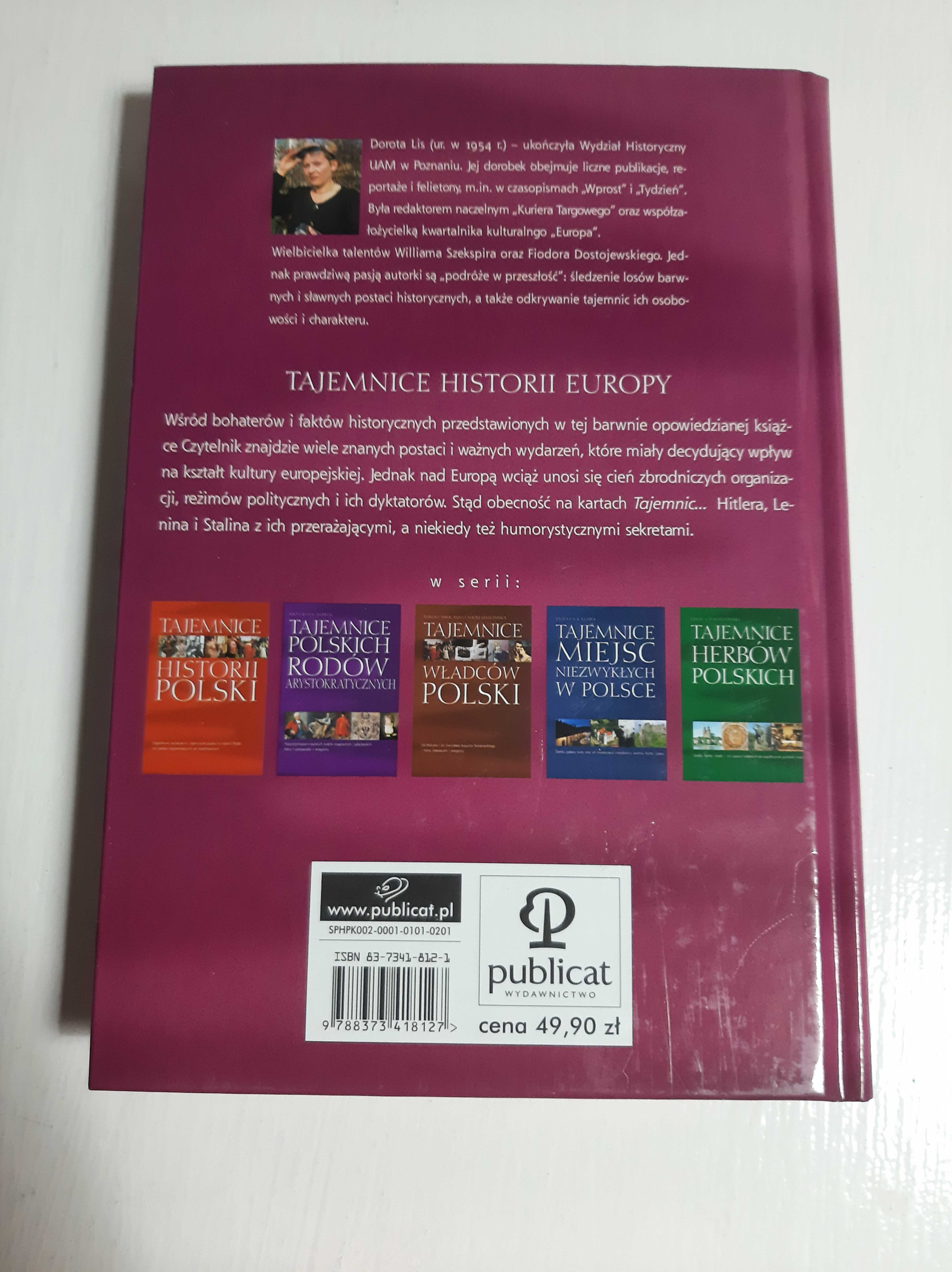 Tajemnice historii Europy Dorota Lis Publicat Twarda okładka Książki