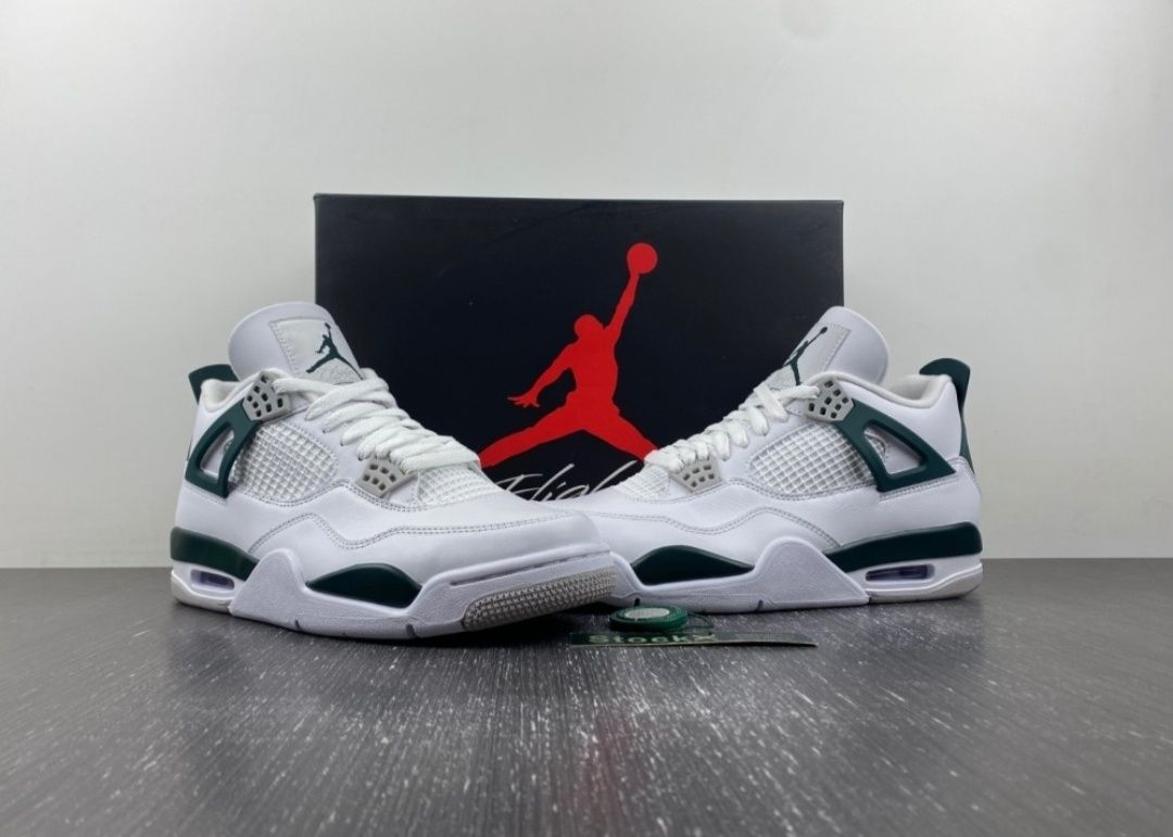 Jordan 4 White/Oxidized Green-Neutral Grey