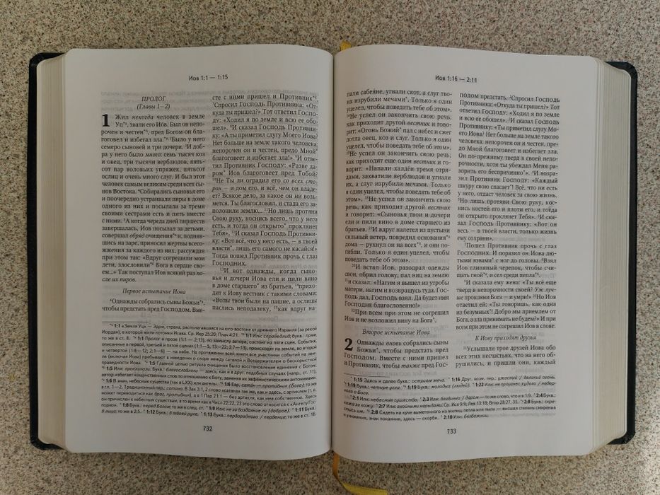 Библия с примечаниями под редакцией Кулакова в кожаном переплете