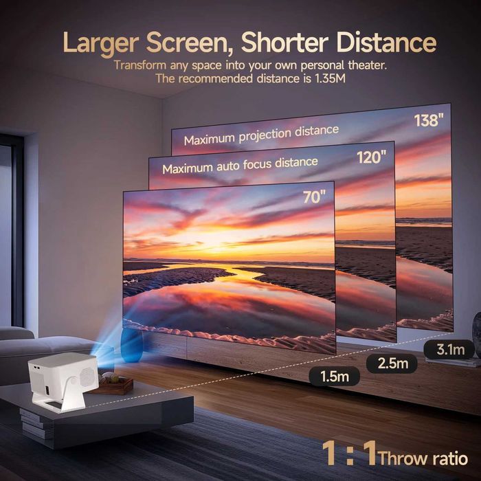 Проектор Magcubic HY350 MAX FullHD 1080p на Android 14