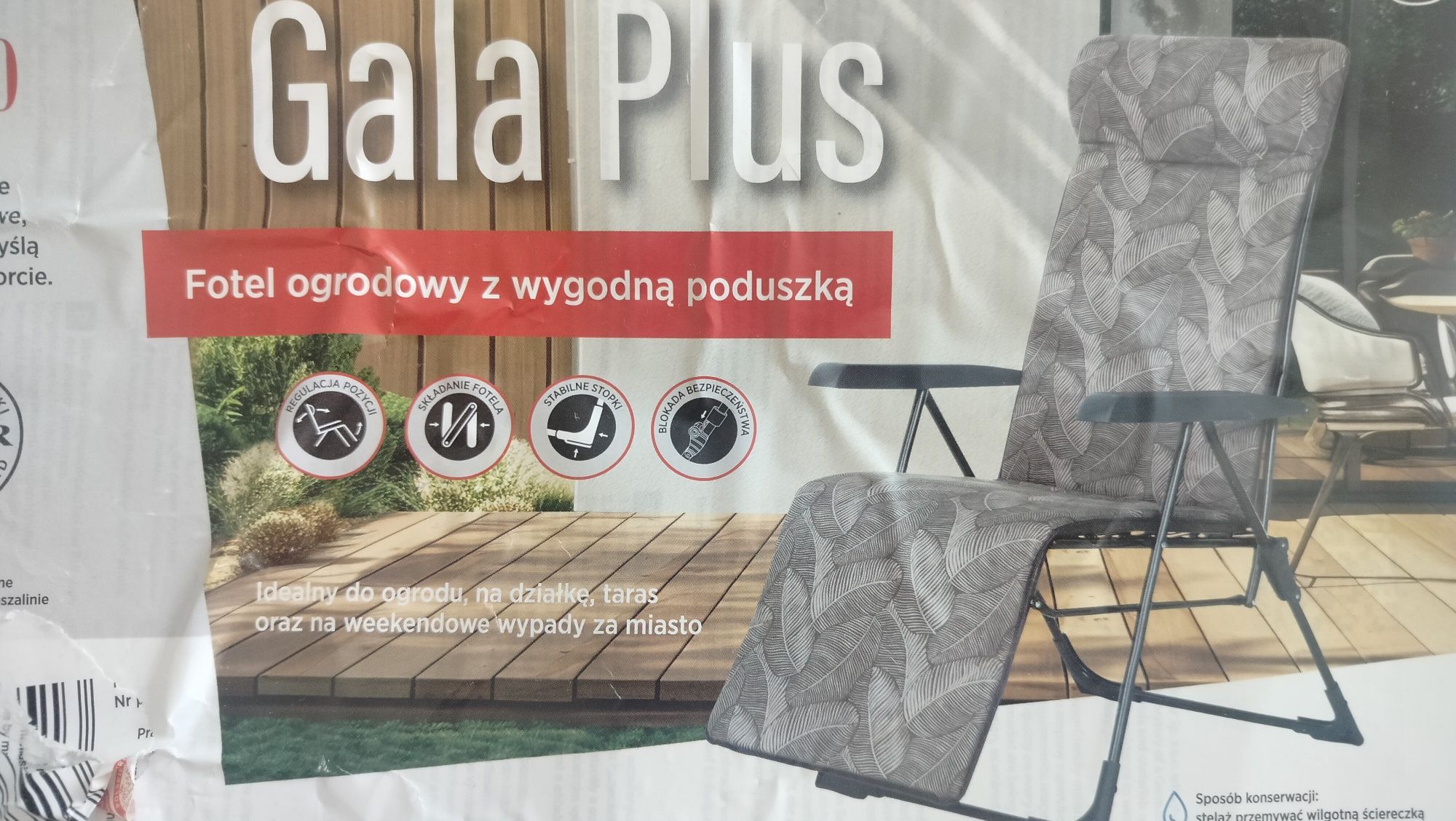 Fotel ogrodowy rozkładany