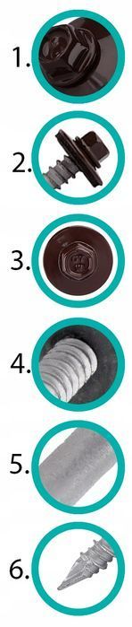 wkręty gtrw sp a19 6,4/7,0x100mm ral 8017