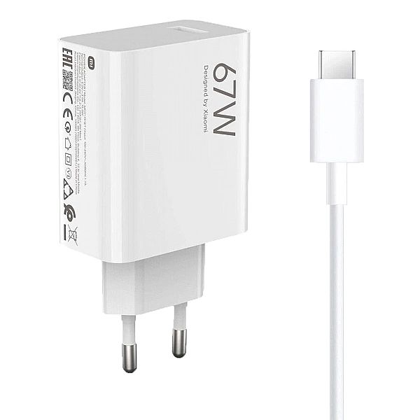 Ładowarka sieciowa Xiaomi BHR9465EU 67W 6.2A USB-A z kablem USB-C - bi