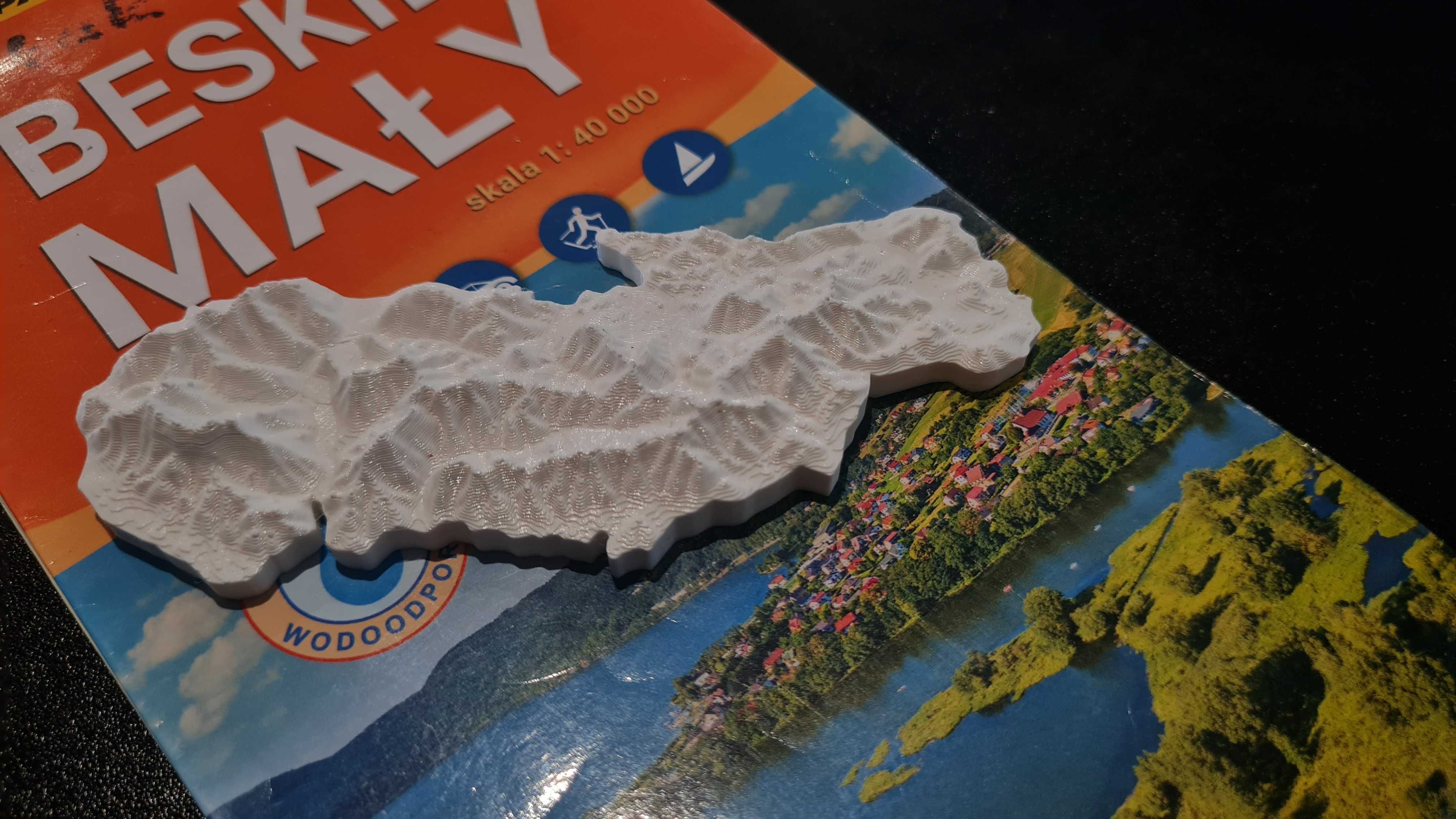 Beskid Mały - mapa 3d puzzle