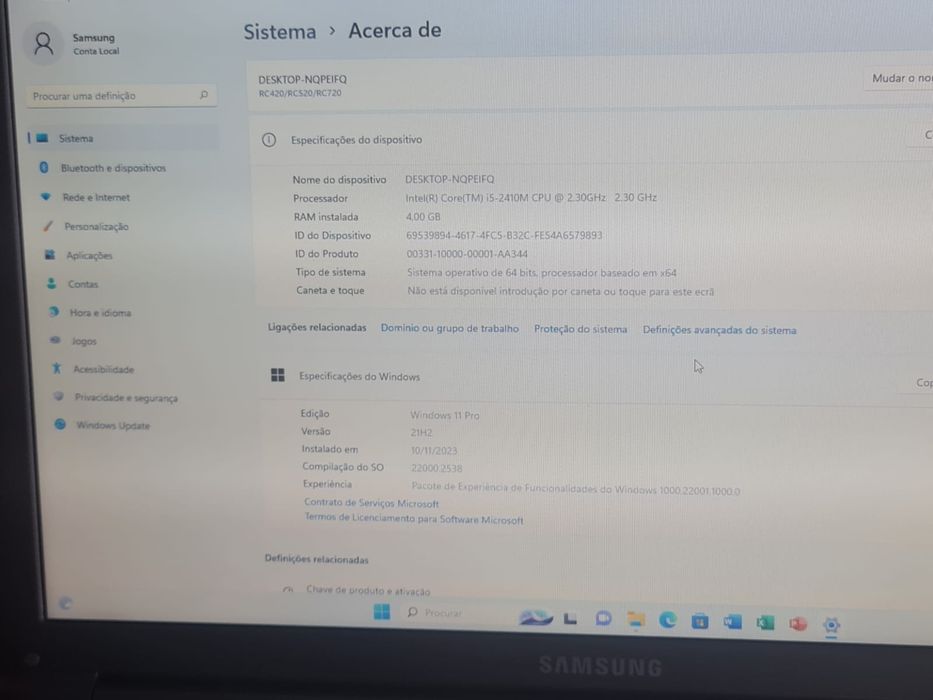 Portátil Samsung 17"