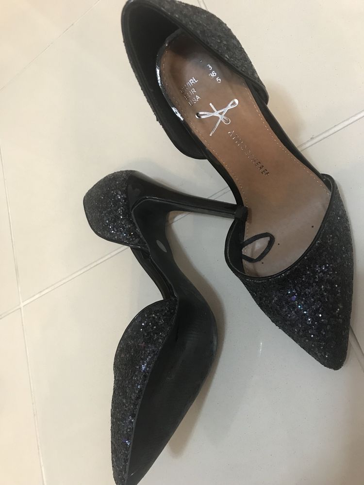 Sapatos Glitter Pretos