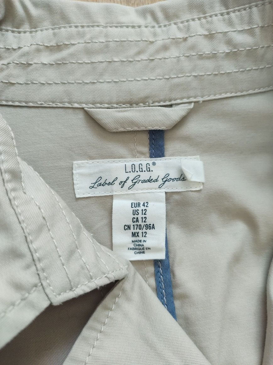 H&M rozmiar 40/42 Trencz damski beżowy