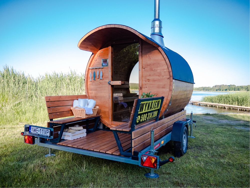 Sauna mobilna na Mazurach do wynajęcia