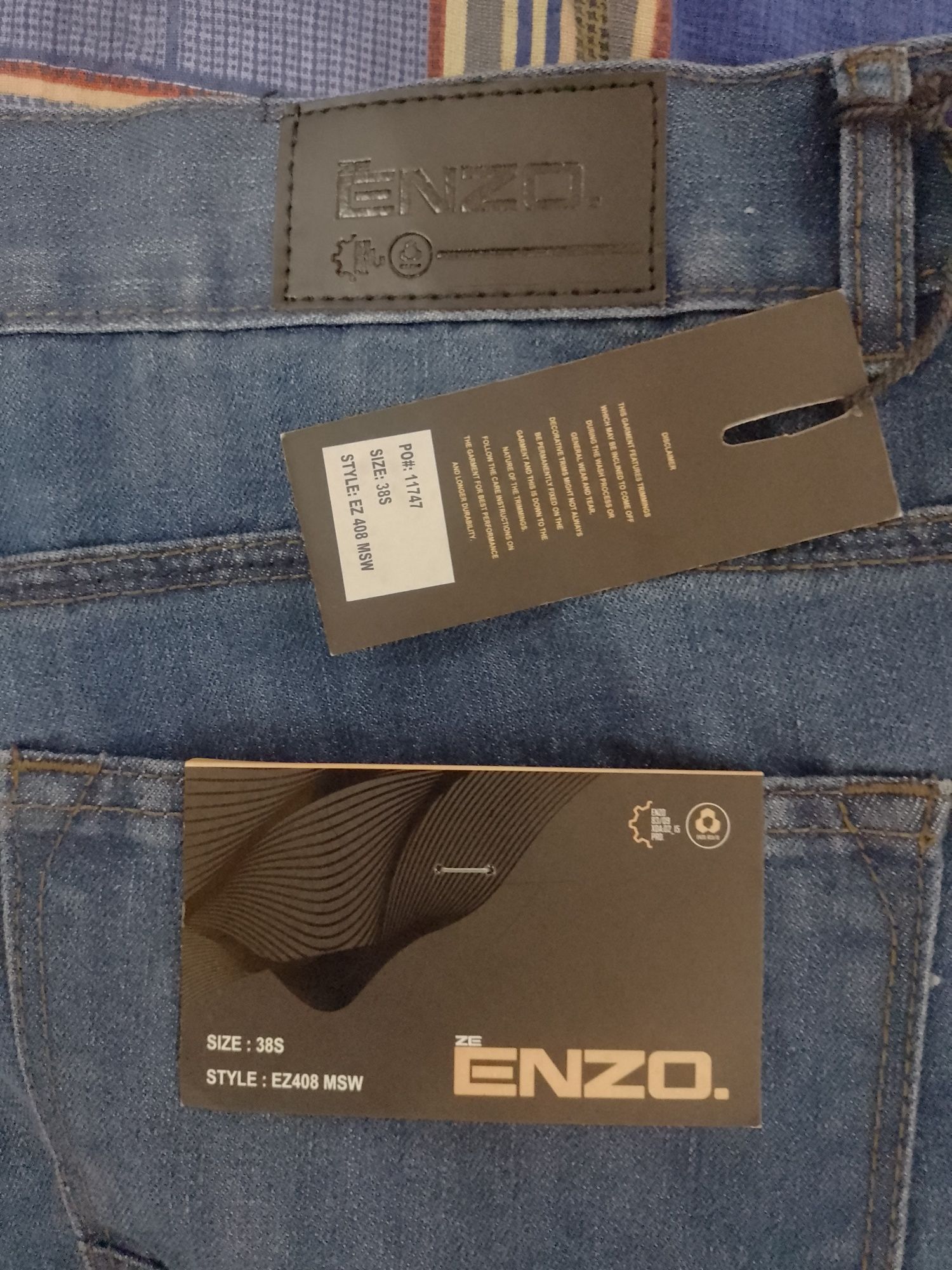 Джинси сині чоловічі ze ENZO розмір (size) 38s