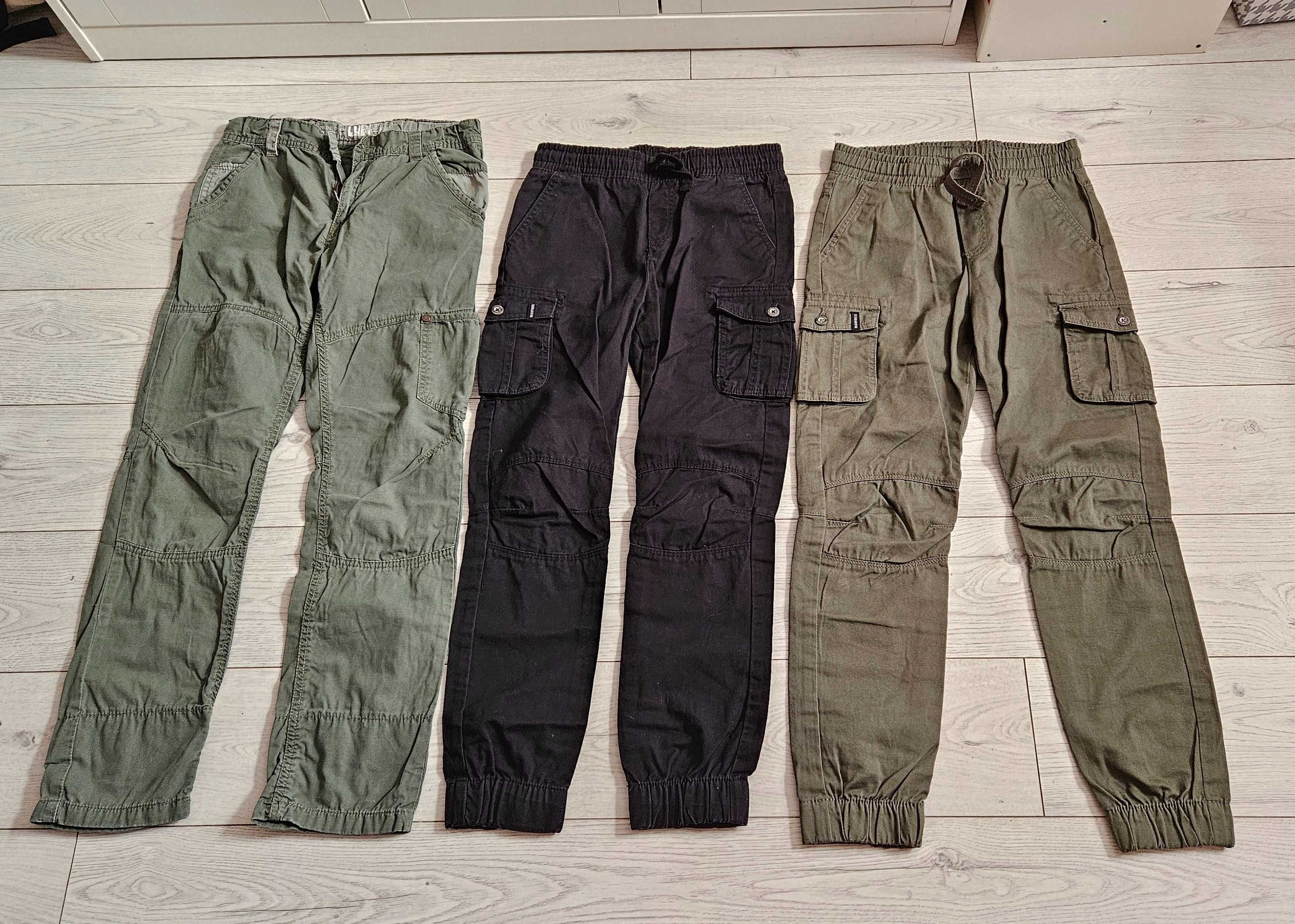 3 pary spodnie bojówki Terranova 140-146 / 9 10 11 lat