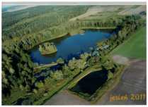 Jezioro prywatne ( staw ) z działką i domem  Mazury