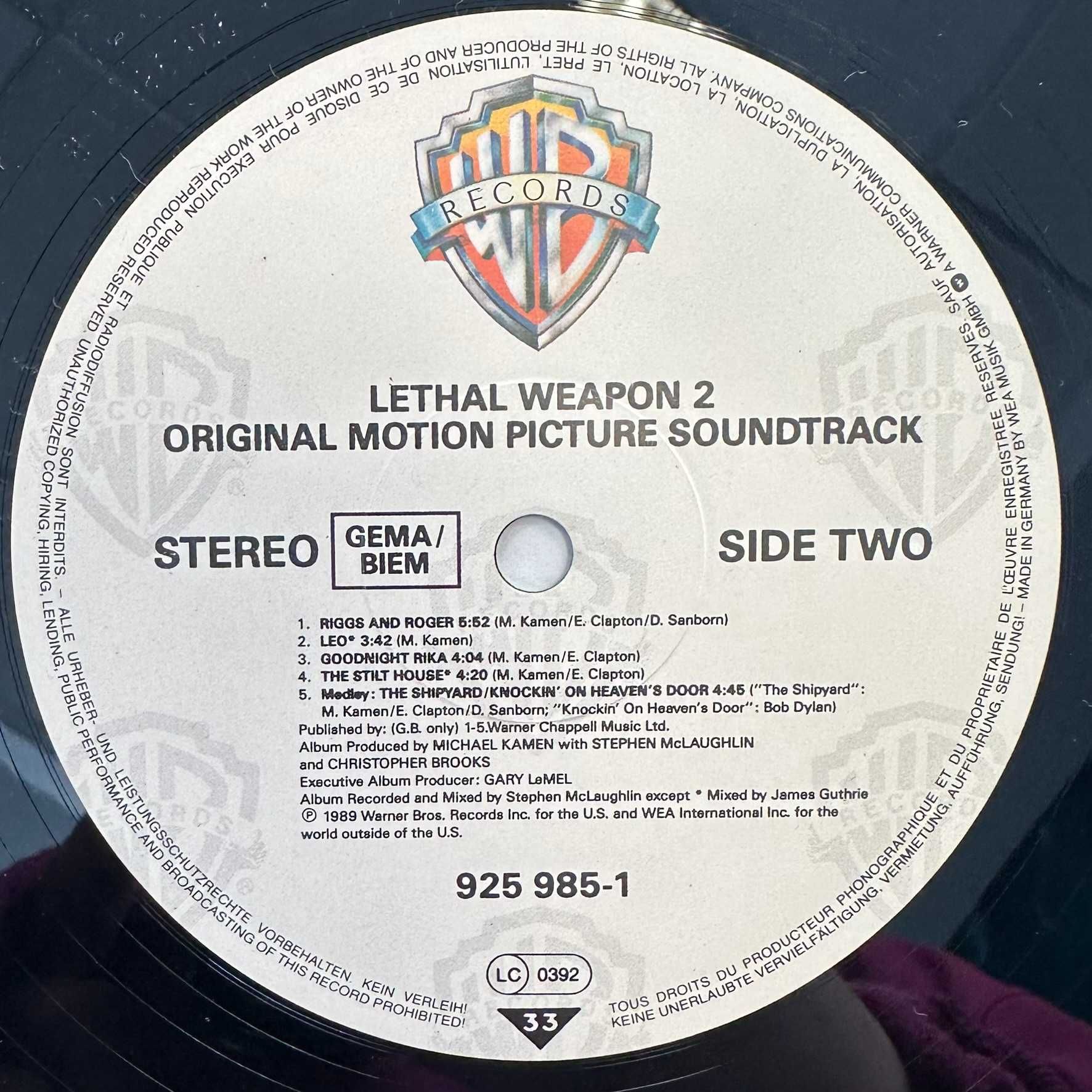 Leathal Weapon II (Vinyl, 1989, Germany)