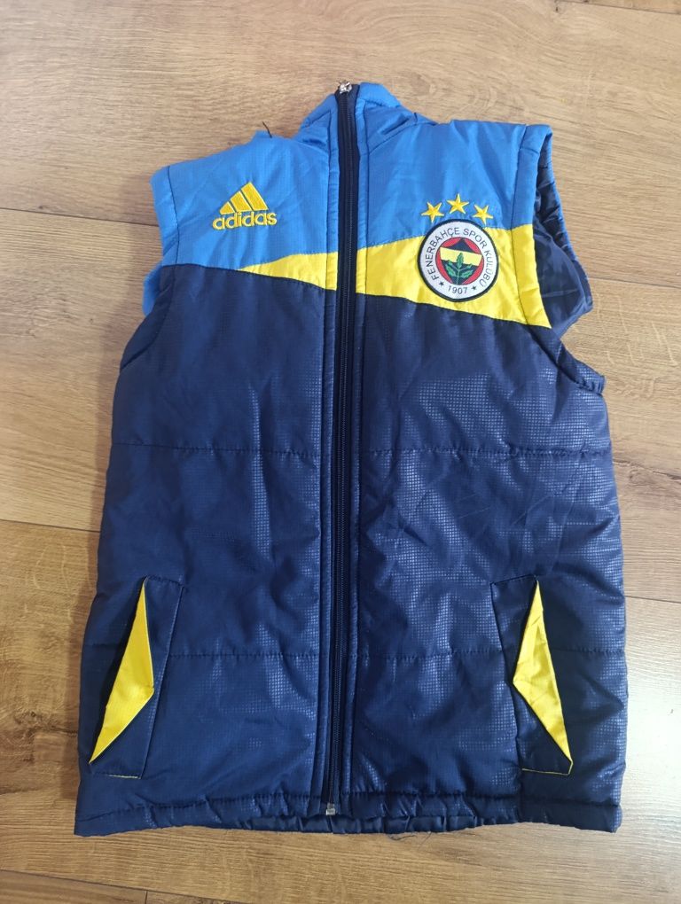 Bezrękawnik kamizelka adidas sportowa piłka nożna kaptur kurtka