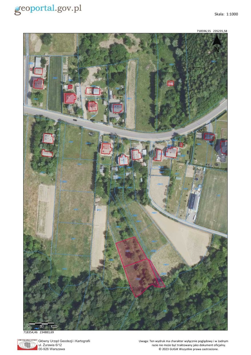 Działka budowlana 20a, Tyczyn ul. Lasek z WZ