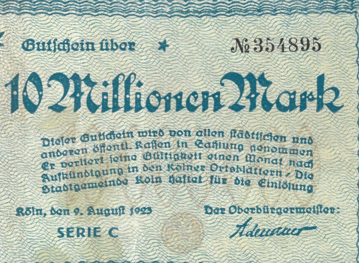 10 mln marek Niemcy 1923