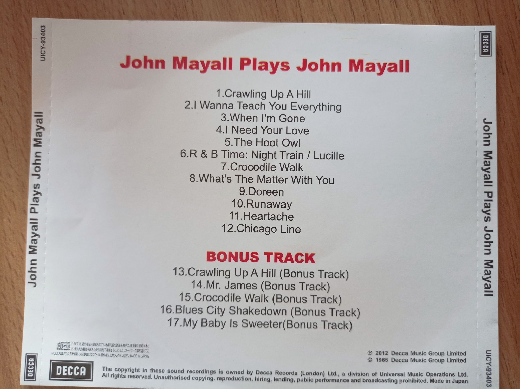John Mayall plays John Mayall