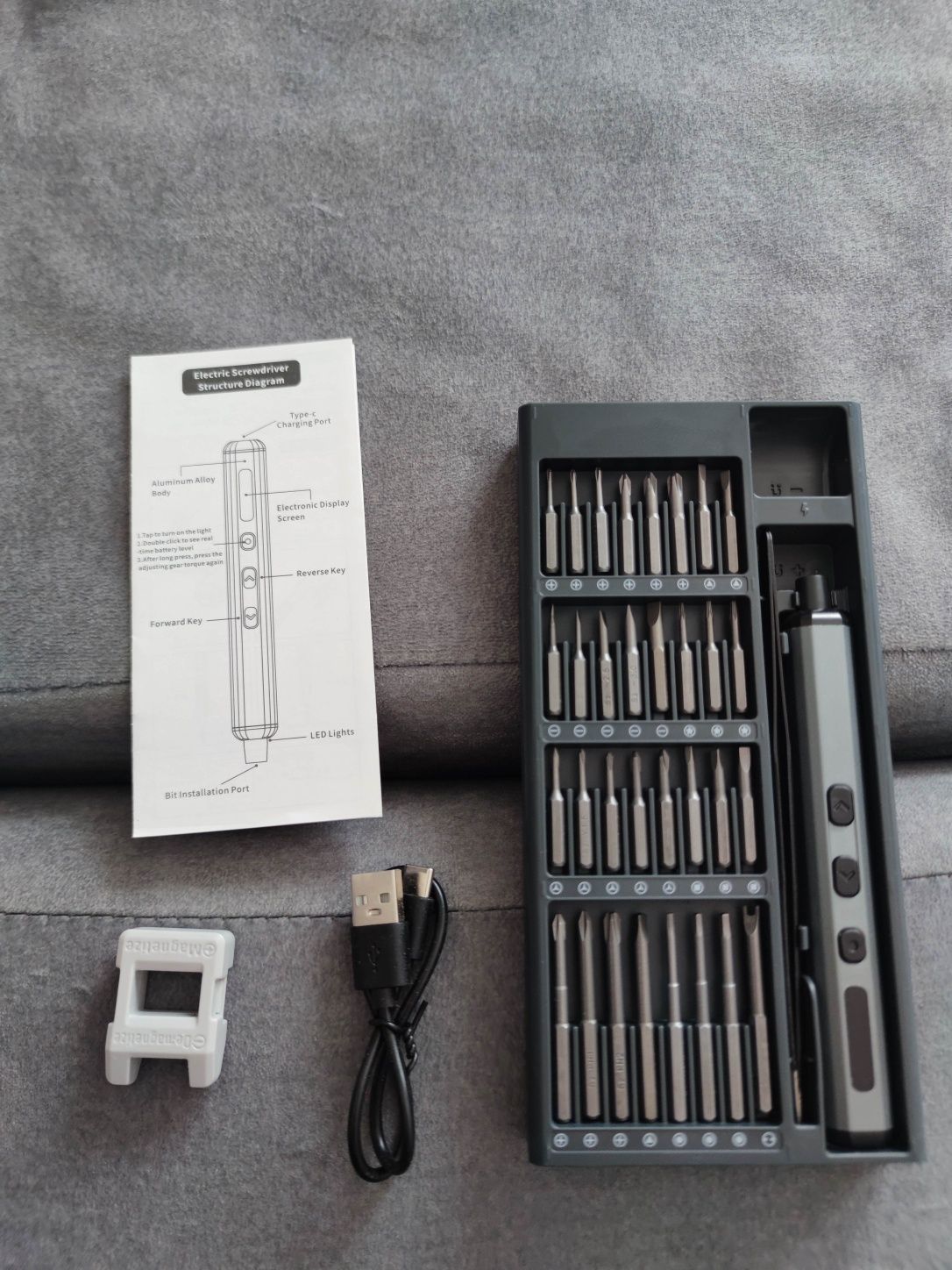 Mini Wkrętak Elektryczny Precyzyjny Zestaw 68w1 Do Naprawy Urz