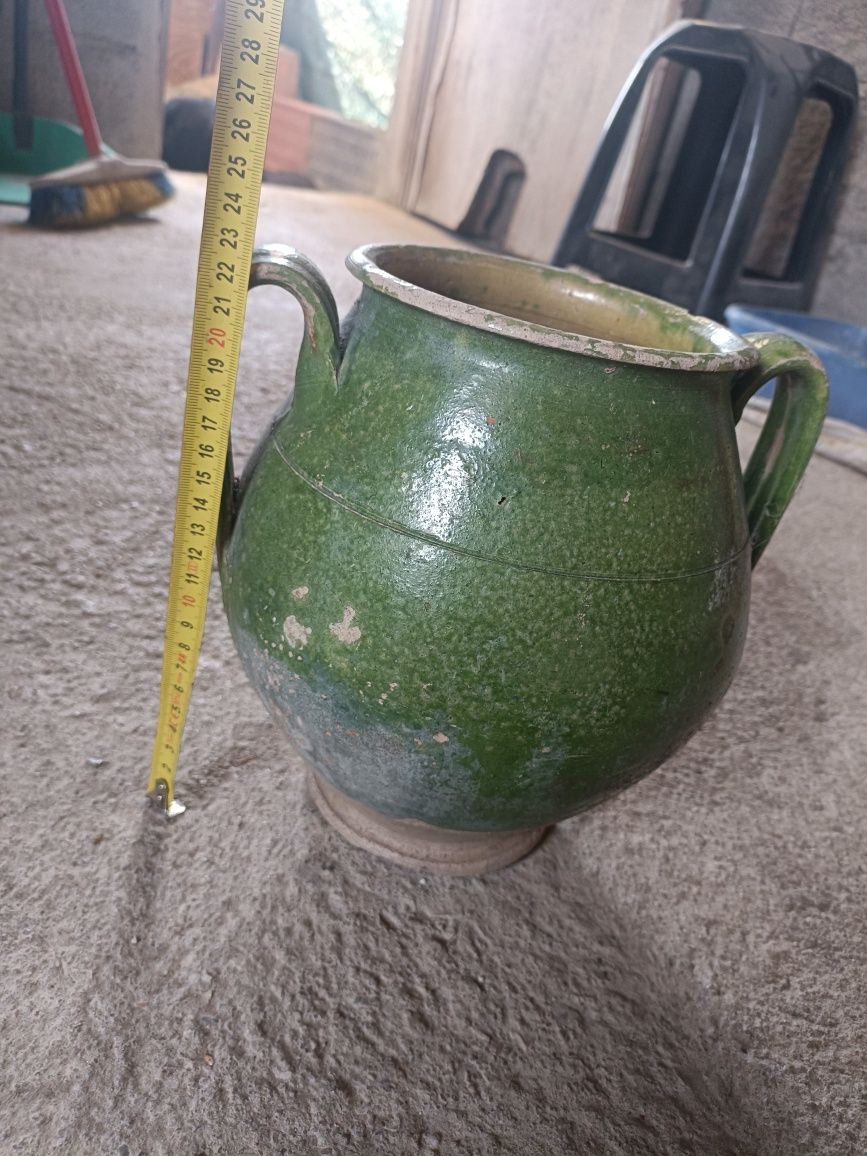 Pote de barro verde