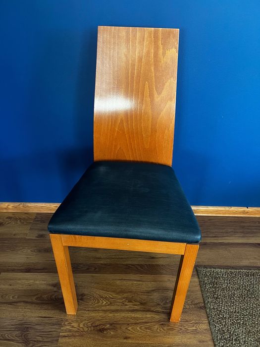 Krzesła zestaw 3szt. bukowe kolor wiśnia+granat