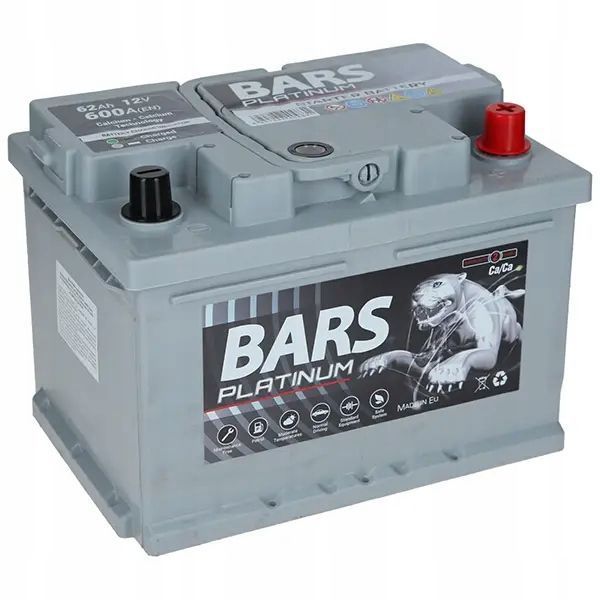 Akumulator Bars Platinum 12V 62Ah 600A EN P L2B - 15 kg