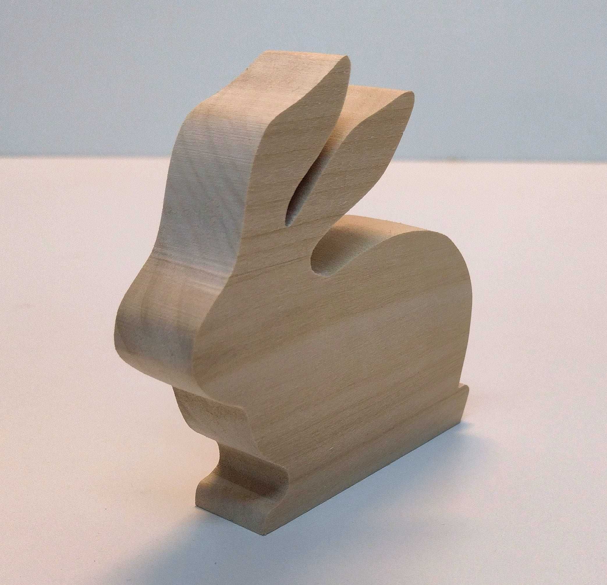 ZAJĄC WIELKANOCNY figurka drewniana królik 3D 10cm