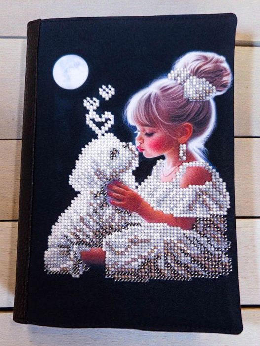 Тетрадь, блокнот, ежедневник для записей,вышивка бисером,ручная работа