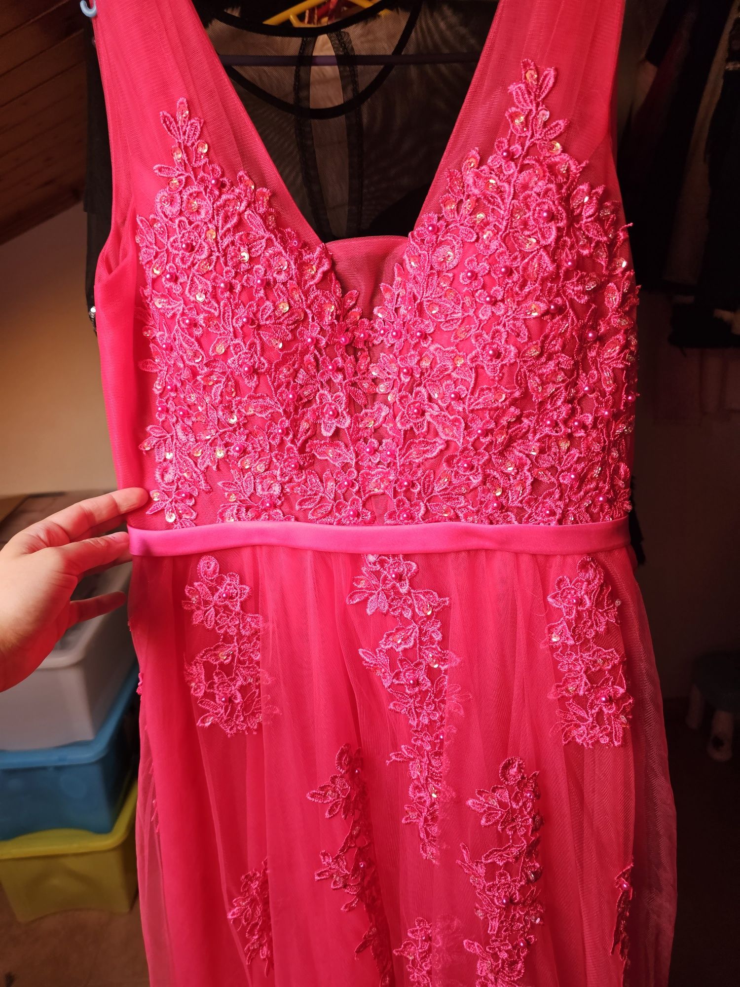 Vestido cerimónia fuscia