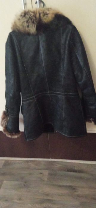 Куртка кожана  натуральна з  хутром