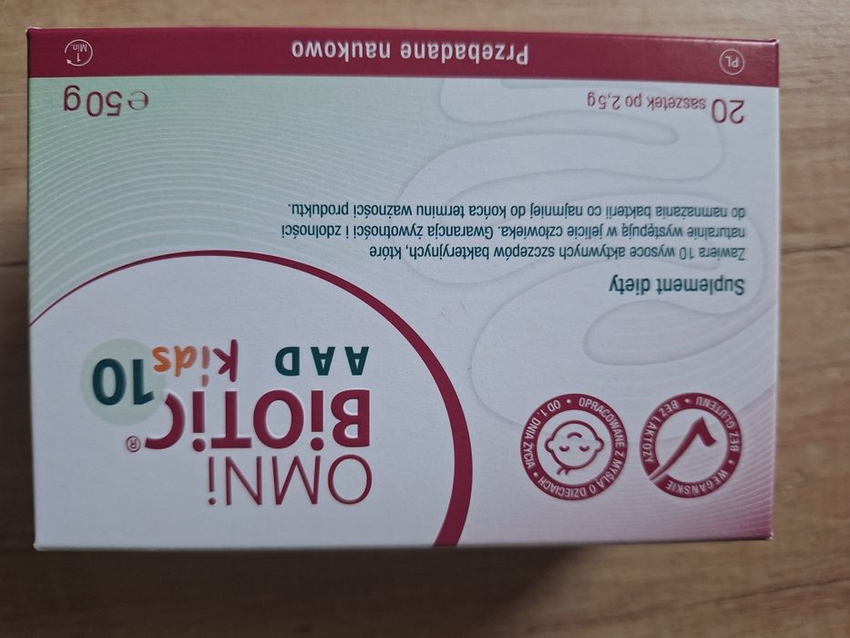 Nowe Omni Biotic 10 AAD Kids probiotyk dla niemowląt i dzieci 20 sasz.