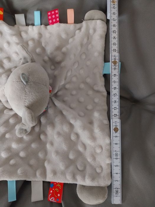 Przytulanka minki slonik,chusta,uspokajacz,sensoryczny,szeleścik.