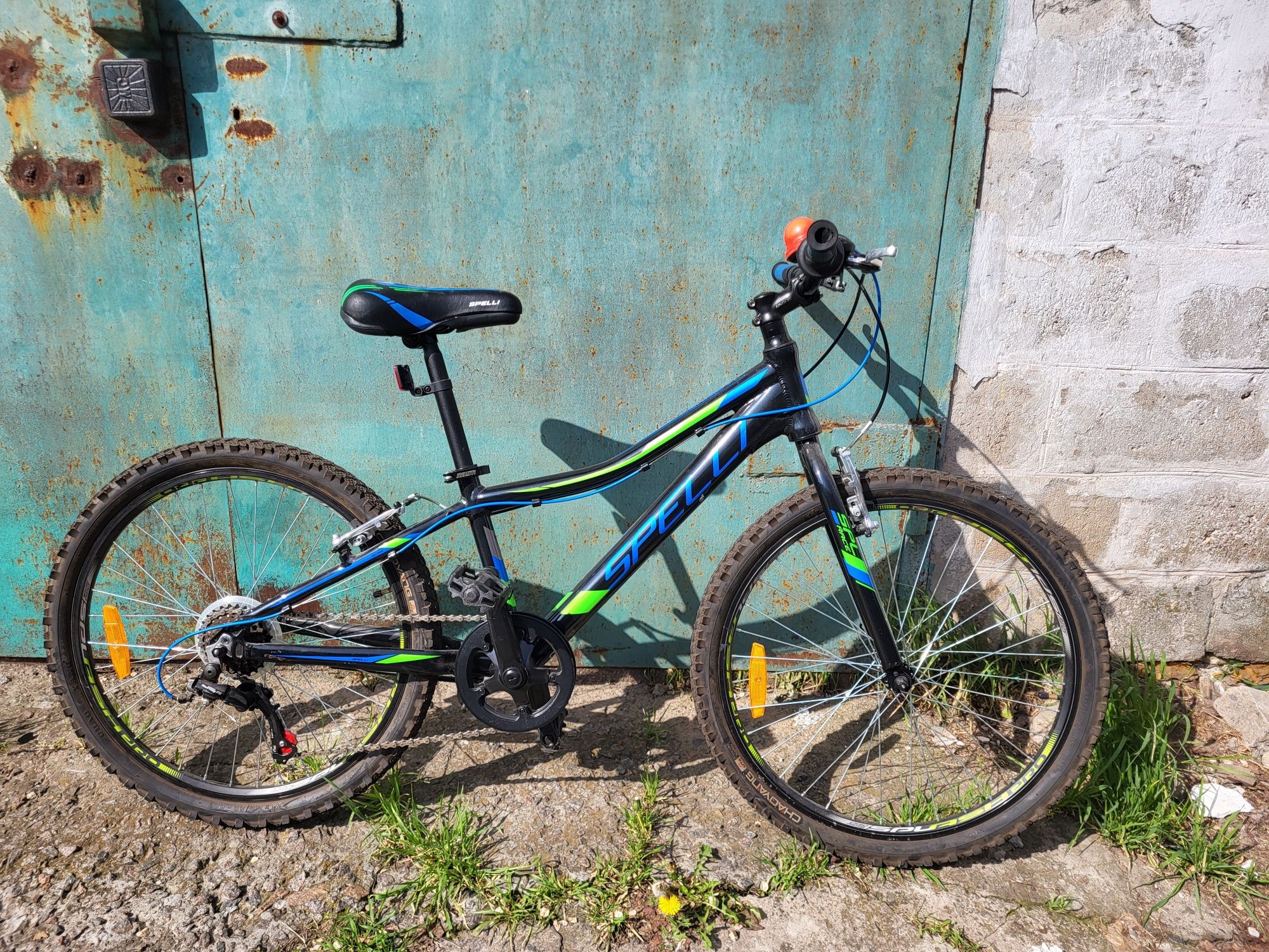 Велосипед Spelli active boy 24 чорно-синій с зеленим