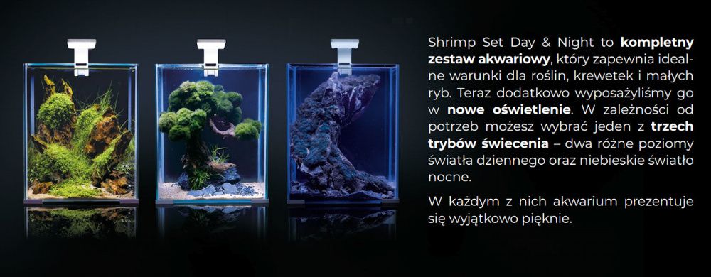 Akwarium 30l zestaw AQUAEL SHRIMP SET oświetlenie filtr grzałka