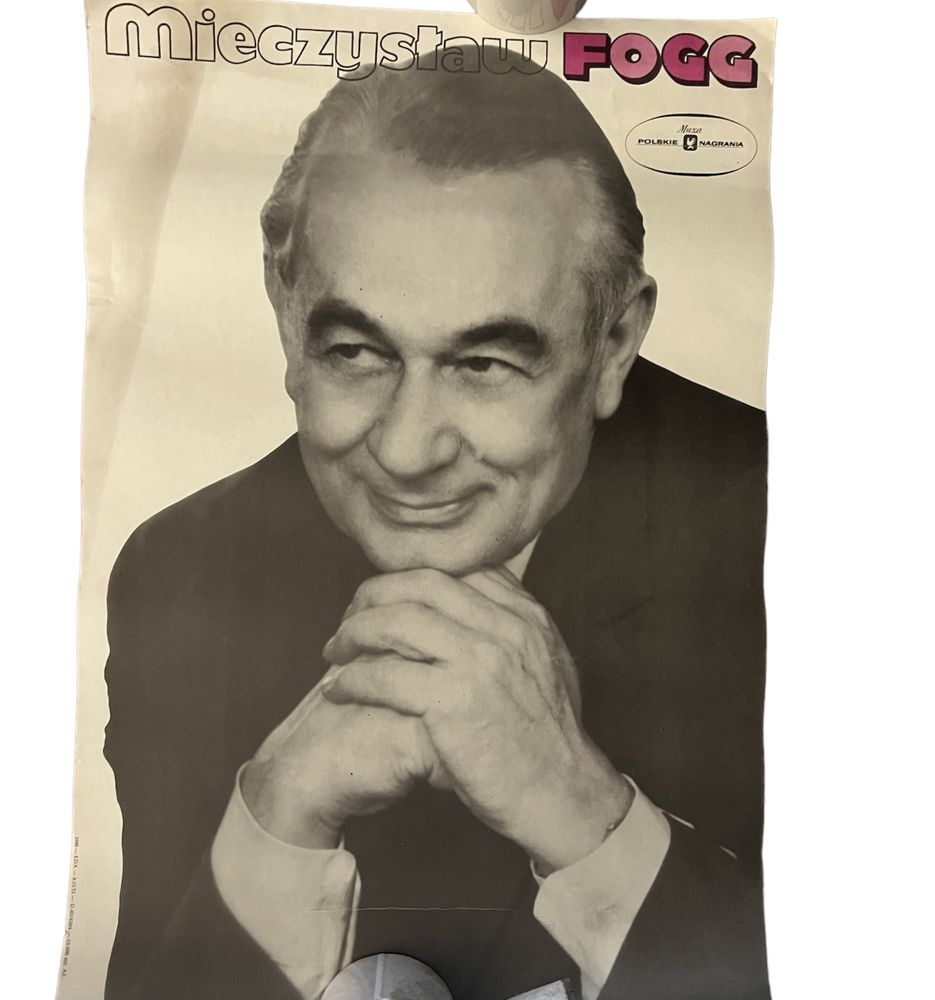 Kolekcjonerski plakat Mieczysław Fogg vintage prl