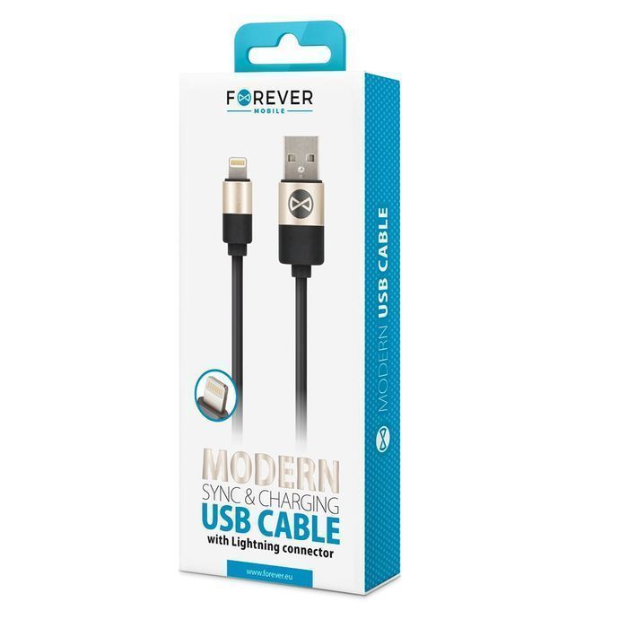 Forever Kabel Modern Usb - Lightning 1,0 M 2A Czarny