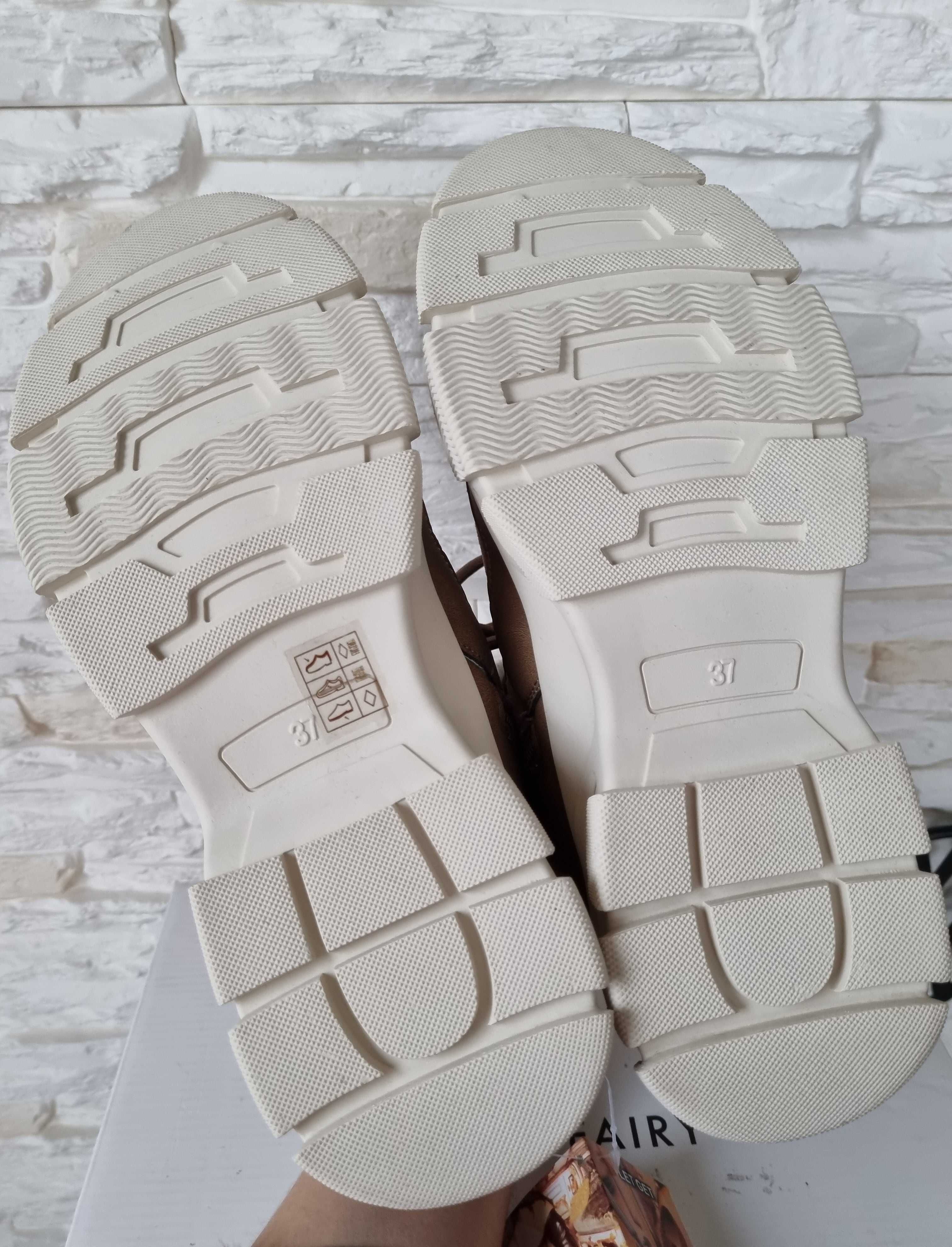 Buty Zimowe Botki Ocieplane Śniegowce Brązowe Zamsz Futerko – 37