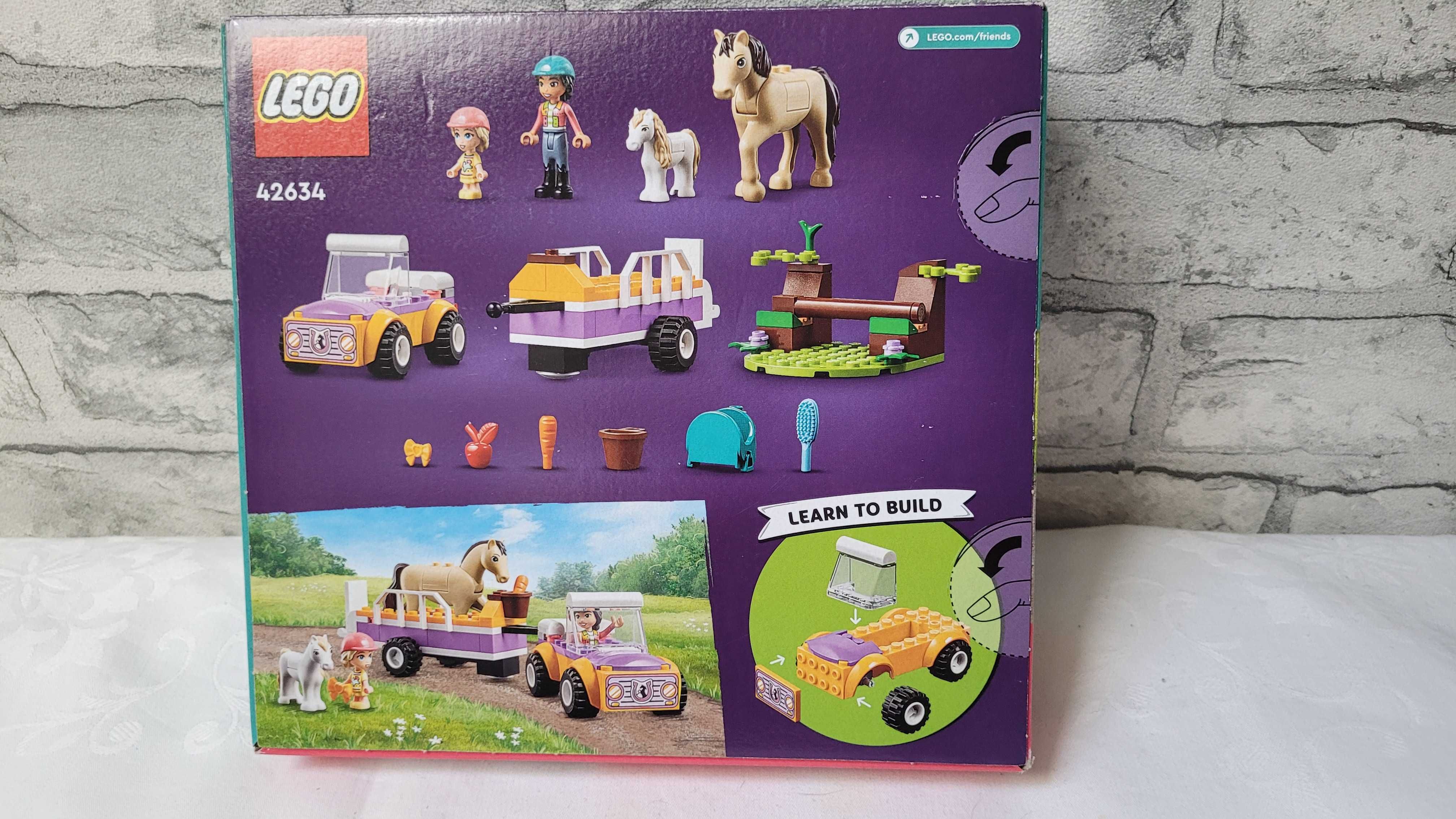 Klocki LEGO Friends samochód z przyczepką dla konia i kucyka